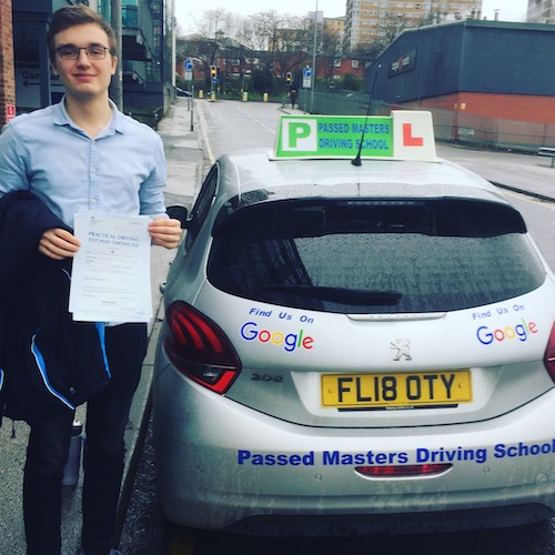 Congratulations on a practical driving test pass for Connor Dewsbury of Guiseley