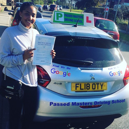 Congratulations on a practical driving test for Magda Treselfelt of Guiseley