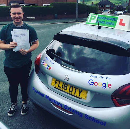 Congratulations on a practical driving test pass for Jack Rickatson