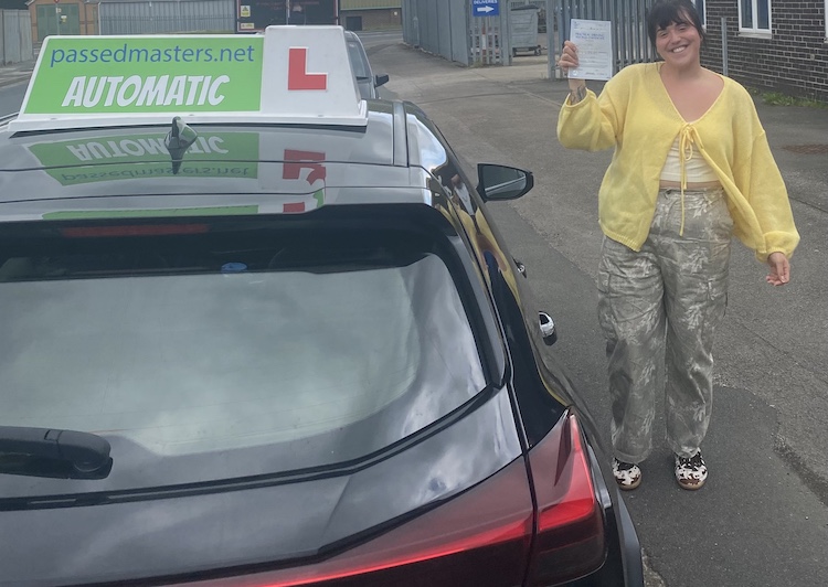 Lucy Rhodes of Baildon passed her practical driving test with Passed Masters Driving School