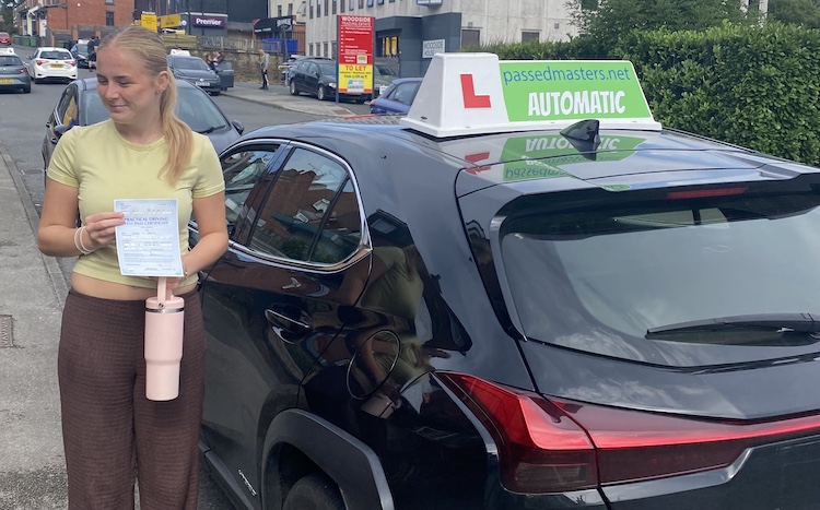 Poppy Verity of Baildon passed her practical driving test with Passed Masters Driving School